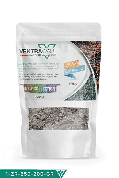 Ventrawall Duvar Boyası - Doğal Mineral Taş - Gri Sim - Zr-550-200gr