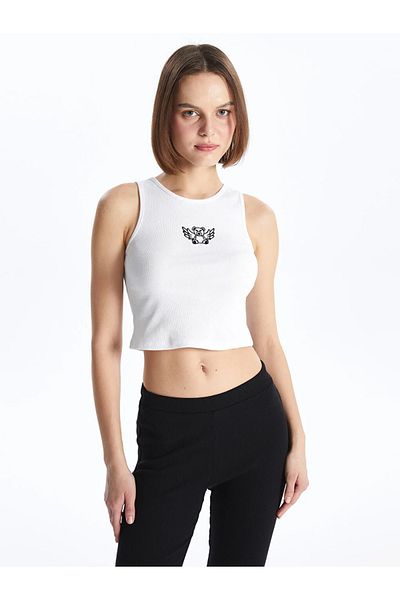 LC Waikiki XSIDE - Γυναικείο Crop Top με κέντημα με λαιμόκοψη