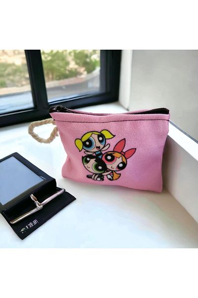 Toum Mini portofel Pofidi Tech cu model Power Puff Girls