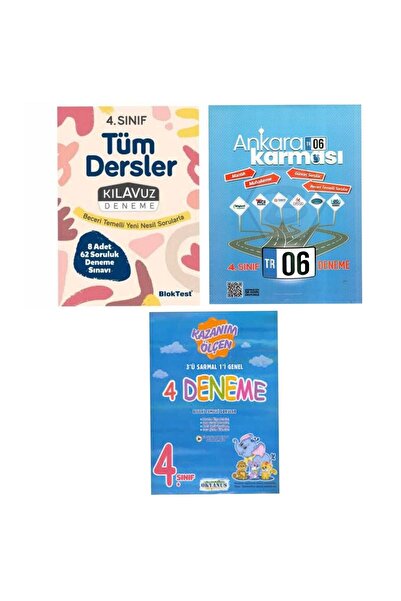 Tudem Yayınları 4. Sınıf Bloktest Deneme Seti Açı Ankara Karması Deneme Okyan...