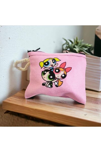 Toum Mini portofel Pofidi Tech cu model Power Puff Girls