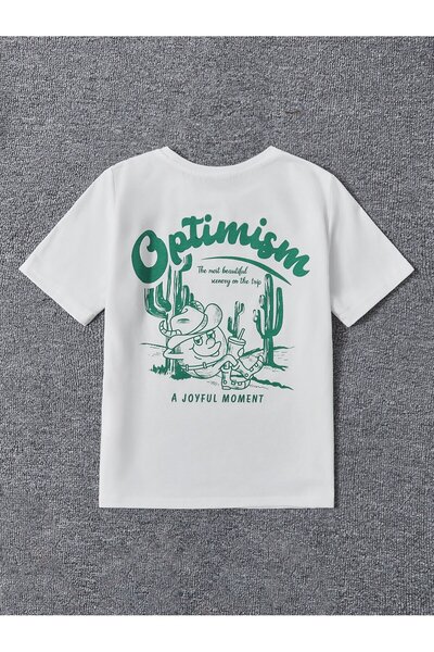 Jose Clothing Μπλουζάκι Unisex Λευκό με τύπωμα Οργανικό Βαμβάκι oversized