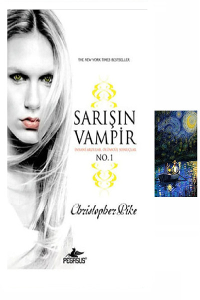 puslurotalar Sarışın Vampir No:1  (Koleksiyon Kitap) + Mavi Gece Stiker
