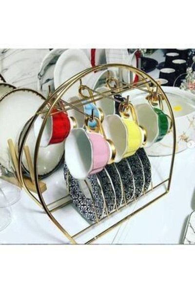 PULCA SHOP 6-Chamber Gold Cup and Mug Cup Hanger