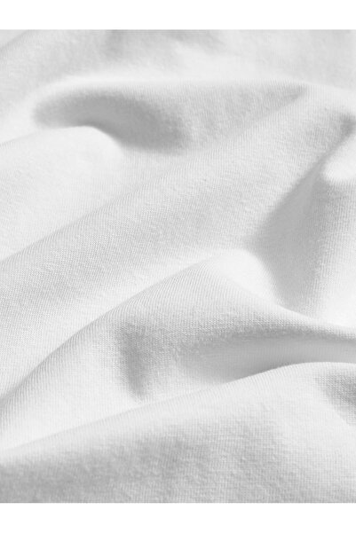 Jose Clothing Μπλουζάκι Unisex Λευκό εμπριμέ από οργανικό βαμβάκι Oversize με κοντό μανίκι