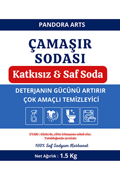 Pandora Arts Çamaşır Sodası , Sodyum Karbonat Sodium Carbonate 1.5 Kg