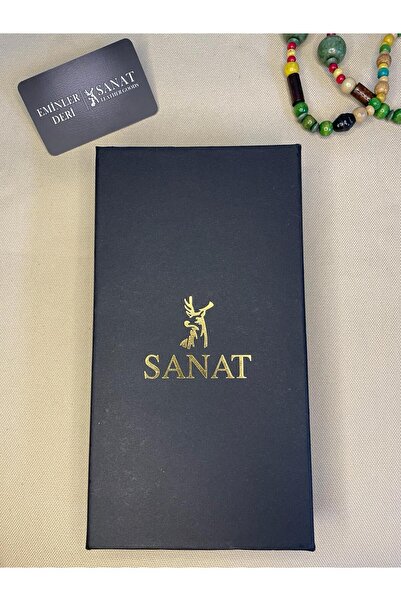 SANAT LEATHER SL-2155 çift fermuarlı 16 adet kart giriş bölmeli hakiki deri UNİSEX cüzdan SANAT LEATHER