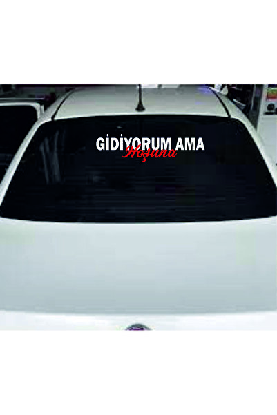 Kurt Reklam Dünyası Otomobil motor arka cam yazısı sticker onun da hevesi bitti