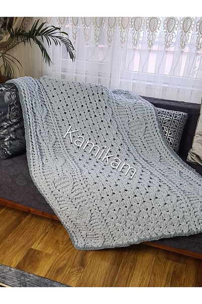 KAMİKAM Hand knitted tv blanket, sofa shawl, gift for her lover, 14 February, Valentine's Day