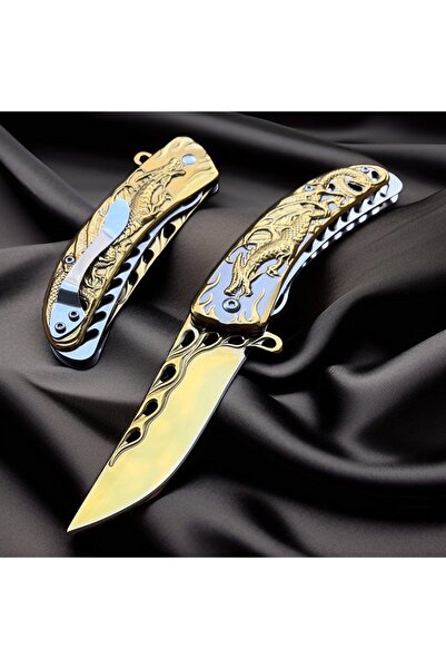 John Connely Yeni Model Avcı Komando Cep Çakısı - Ejderha Kabartmalı - 21 Cm ...