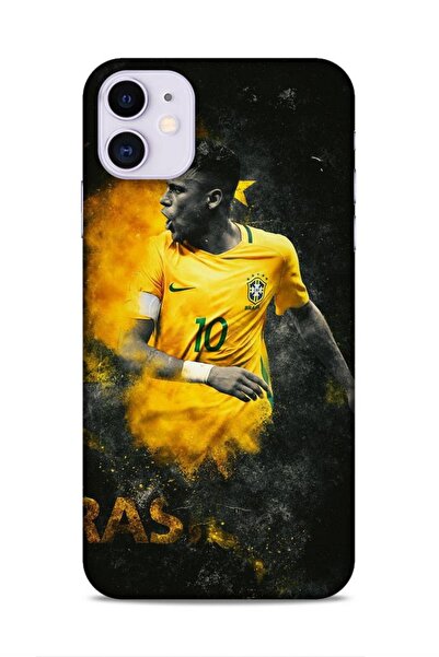 Lopard Apple iPhone 11 Gess Futbolcular 20 JR Neymar Sarı Renkli Kılıf