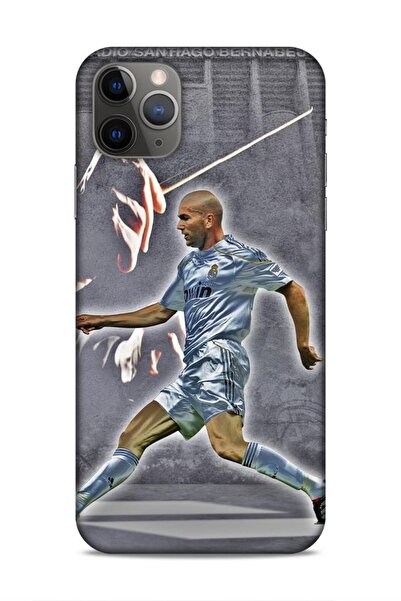 Lopard Soft Case for Apple iPhone 11 Pro Max Pixel Footballers 17 Zinedine Zidane Gray