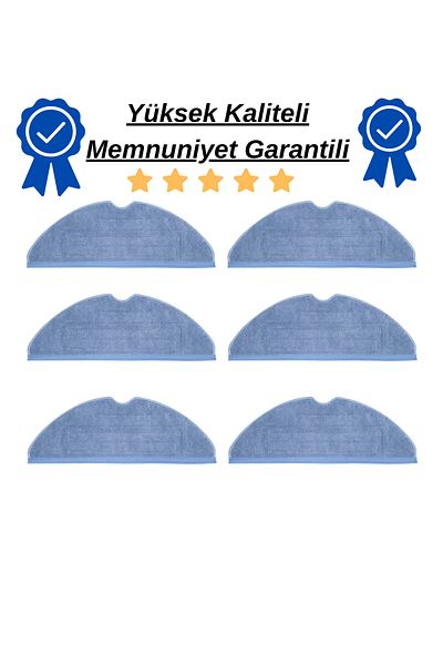 Supurgeavm Roborock S7 Maxv Ultra - 6 Pieces High Mop Mop Fiber Cloth