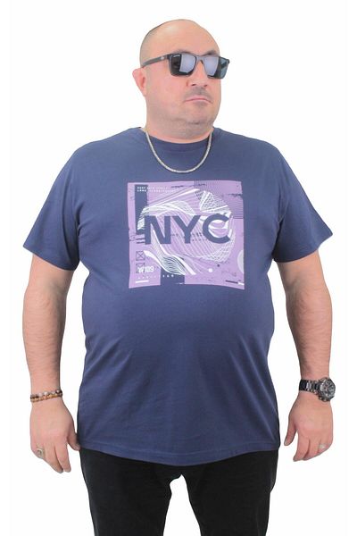 MocGrande Tricou pentru bărbați, cu decolteu mare, NYC 23182 Marin