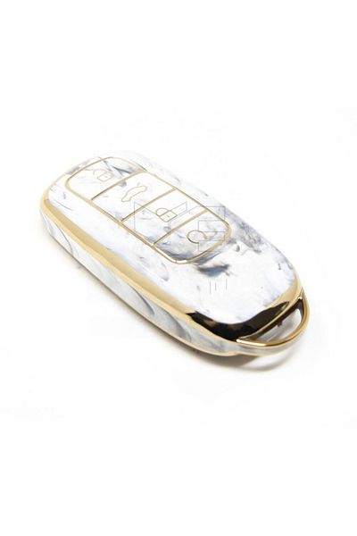GMA KEYS Lux Chery Tiggo 8 Pro 3 Button Smart Nano Key Case with Marble Pattern 1stCi Quality