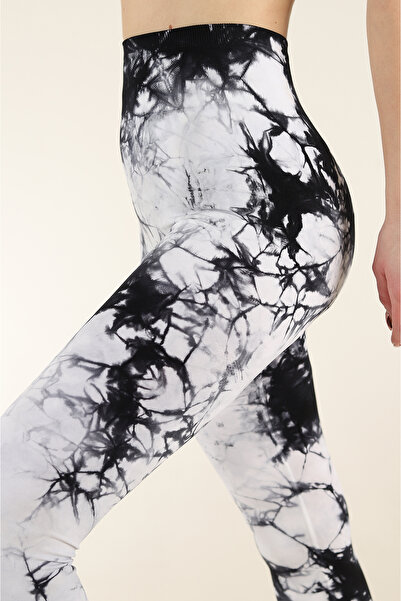 Zeynos Giyim Colanți sport cu model de vopsea pentru cravată, fără sudură