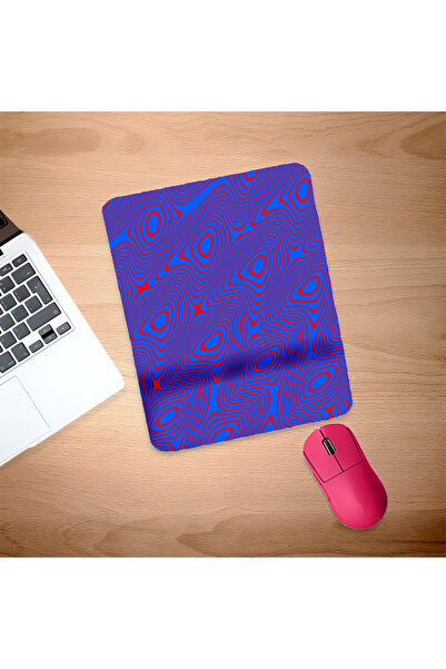 UcuruStore Pad pentru mouse dreptunghiular Purple Red Waves cu suport pentru ...
