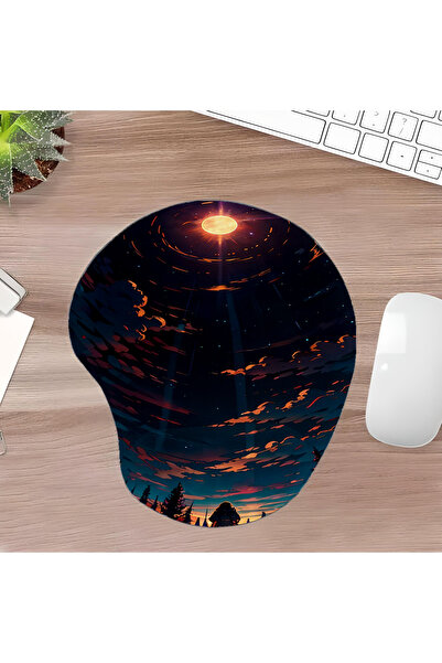 UcuruStore Νύχτα στο φως του φεγγαριού Οβάλ επιφάνεια ποντικιού με υποστήριξη...