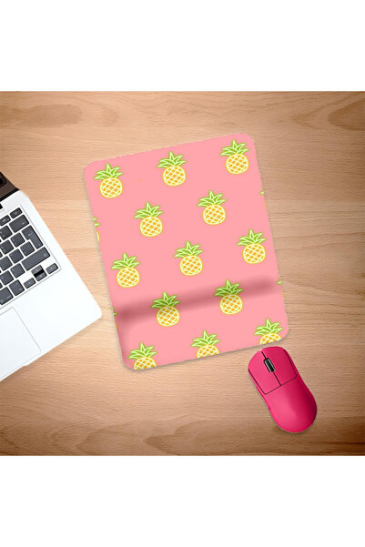 UcuruStore Ορθογώνιο mouse pad Neon Pineapples Pink με υποστήριξη για όλο τον...
