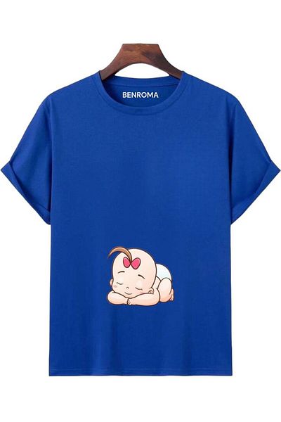 BENROMA Tricou de maternitate imprimat cu croiala larga