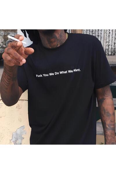 Gofeel Μπλουζάκι Unisex με στάμπα Harajuku Fack You We, σε μεγάλο μέγεθος