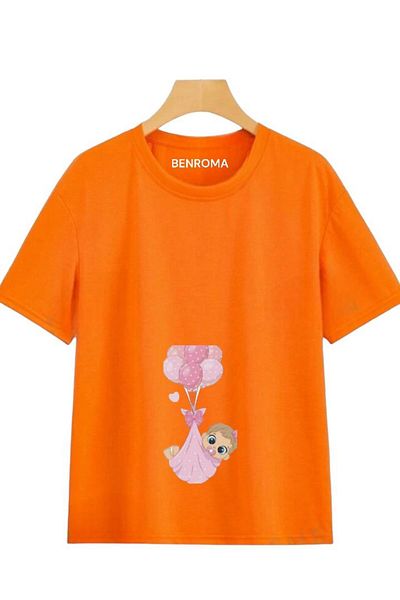 BENROMA Printed Loose Fit Maternity T-Shirt
