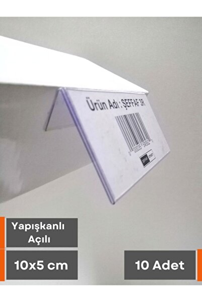 Şeffaf Etiket 10 τεμάχια αυτοκόλλητη ετικέτα PVC 5x10 εκ. Ετικέτα ονόματος πρ...