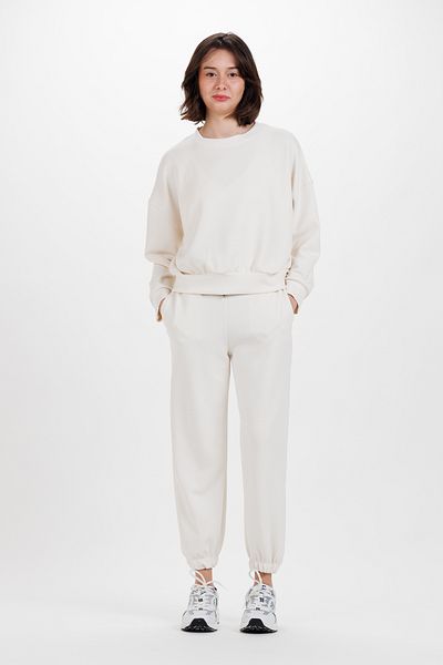 Ecrou Γυναικείο εκρού Crew Neck Oversize Ultra Soft Sweat