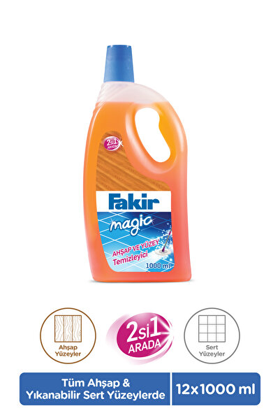 Fakir Magic 2'si 1 Arada Ahşap Ve Sert Yüzey Temizleyici 1000ml X 12 Adet