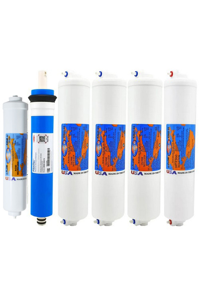 Spring Water Ters Ozmoz Su Arıtma Omnipure Amerikan Malı K56 Grubu 6'li Filtre Seti Omnipure Membran