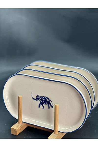 MeGgDecor 1 Elephant 23*13cm Boat Plate