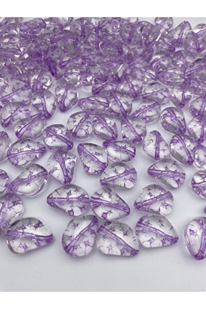 Hedef Bijuteri 100 جرام نموذج حصاة مرصعة بالنجوم أرجواني/أرجواني مخطط من الأك...