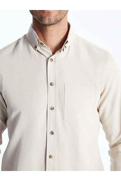 LC Waikiki LCWAIKIKI Classic Regular Fit Long Sleeve Poplin Men's Shirt