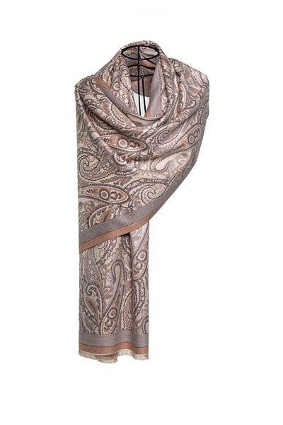 MAWLANA CASHMERE & SILK MODAL CASHMERE JACQUARD SHAL (WITH BAZLI)