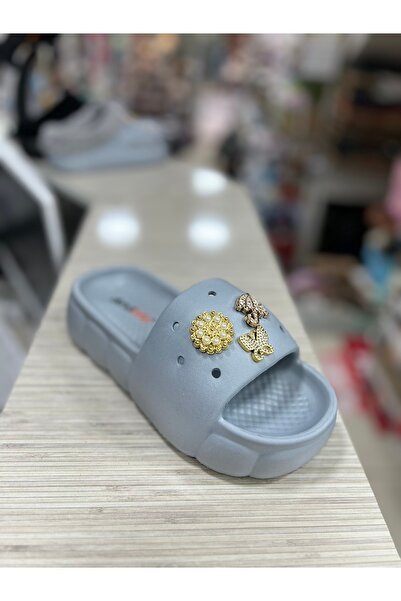 Akınal Bella Γυναικείες παντόφλες με ψηλή σόλα άνετες πέτρινες