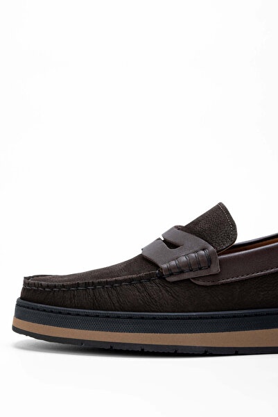 Tamer Tanca Чоловічі мокасини з натуральної шкіри коричневого кольору з нубуку