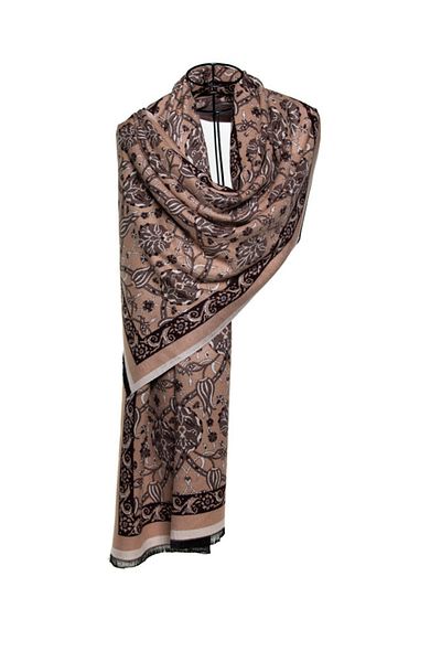 MAWLANA CASHMERE & SILK ŞAL JACQUARD MODAL CAȘMIR (TULIP)