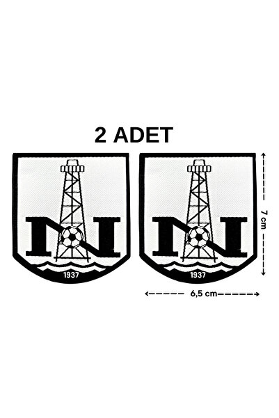 Megas Etiket Ütü ile Yapışan Neftçi PFK Azerbaycan Takım Dokuma Arma/Yama