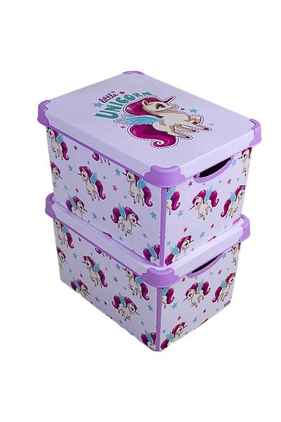 QUTU Style Box Unicorn Decorative Box Set - 2x 20 Liters