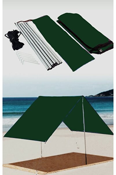 AsKamp Kamp Araç Yan Tente Gölgelik Plaj Güneşlik Piknik Plaj Çadırı 150x300cm Çantalı