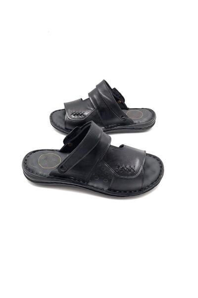 UMUT AYAKKABI Ανδρικές παντόφλες από γνήσιο δέρμα Full Orthopedic Massage