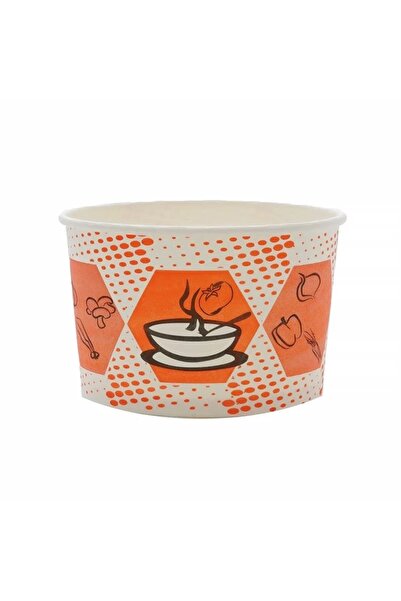 Karton Çorba Kasesi Tası 16 Oz Kapaklı 25 Adet