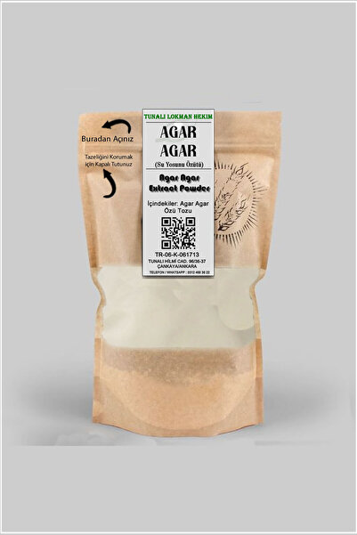 Tunalı Lokman Hekim 900 Blom Agar Agar 100 Gr Su Yosunu Özütü (Bitkisel Jelatin)