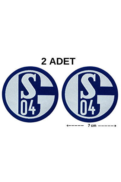 Megas Etiket Ütü ile Yapışan "FC Schalke 04" Futbol Takımı Dokuma Arma/Yama