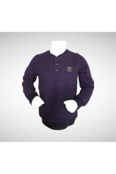 Boy's Mini سويت شيرت من قماش ثيسالونيك بياقة قميص نصف بلاكيت للأطفال