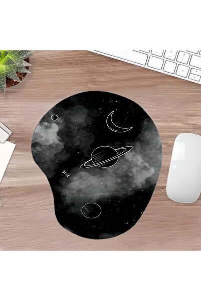 UcuruStore Bulut and Planets Οβάλ Επιφάνεια Ποντικιού με Στήριγμα Καρπού