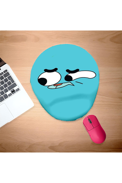 UcuruStore Gumbal Blue Οβάλ Ποντικομαξιλαράκι με Πλήρη Υποστήριξη Καρπού