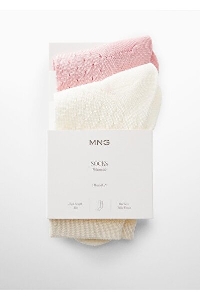 MANGO Woman 2'li Dokuma Çorap Paketi