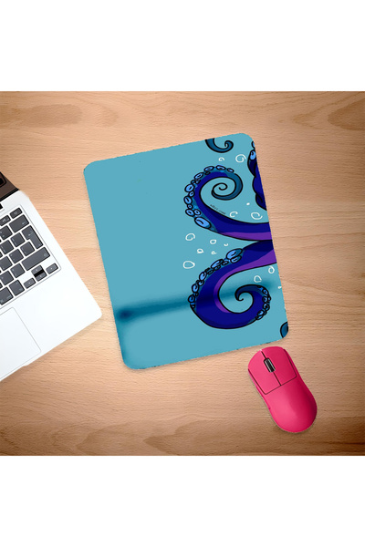 UcuruStore Ορθογώνιο mouse pad με μπλε βραχίονες χταποδιού και υποστήριξη για...