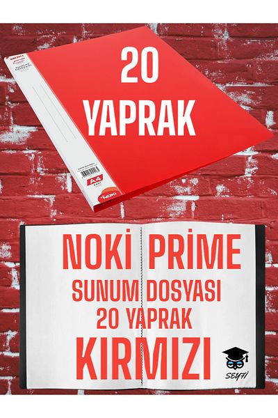 SEYFİKİRTASİYE 20 SHEETS RED A4 PRESENTATION FILE NOKY PRIME HIGH QUALITY POUCH THICKNESS DOMESTIC PRODUCTION